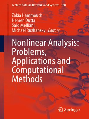 cover image of Nonlinear Analysis